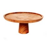 Plat à gâteau aux racines en teck - S