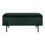 Banc de rangement  en velours vert
