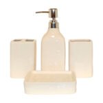 Set salle de bain blanc/ crème