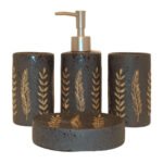 Set de salle de bain en céramique "LEAF"